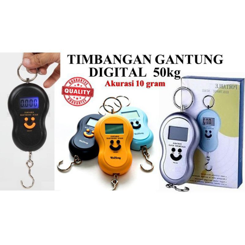 TIMBANGAN GANTUNG DIGITAL 50kg | PORTABLE SCALE SMILE