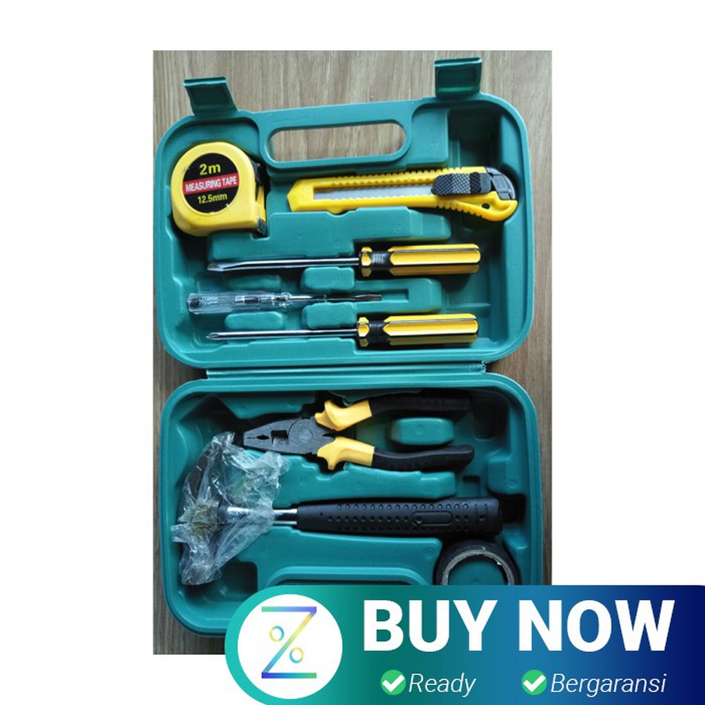 OnnFang Alat Set Perkakas Palu Tang Obeng Cutter Meteran 8 in 1 - PE-H