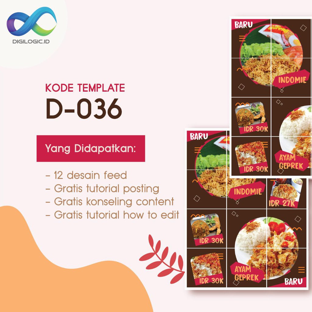 Template Feed Instagram Puzzle Grid Keren D 036 Shopee Indonesia