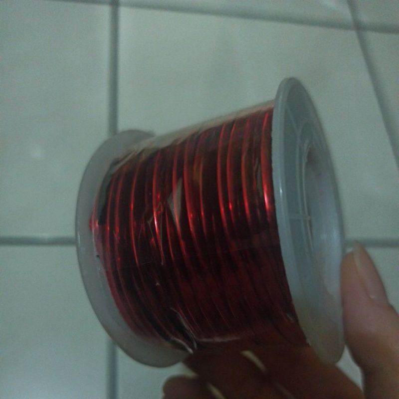 

Pita kawat kado souvenir merah 1 roll