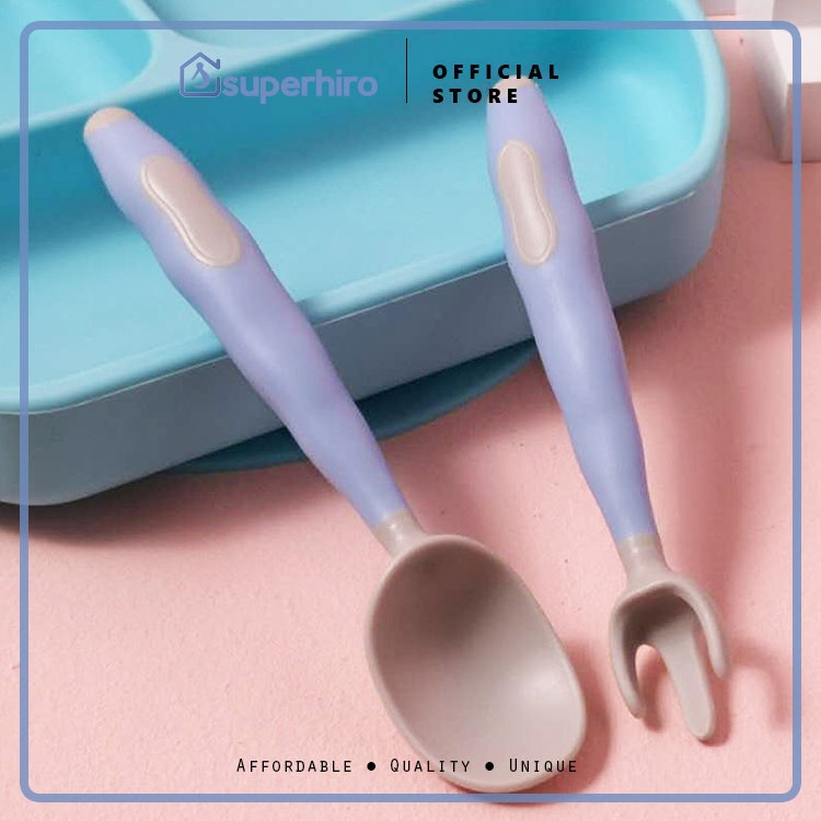 Sendok Garpu Makan Bayi Set Learning Spoon Baby BPA Free