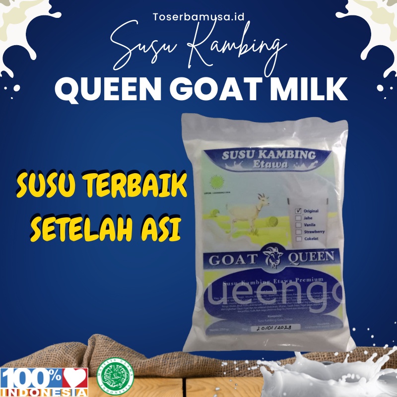 

[COD] Susu Kambing Etawa Bubuk Queen Goat Milk Murni Original Herbal Sehat