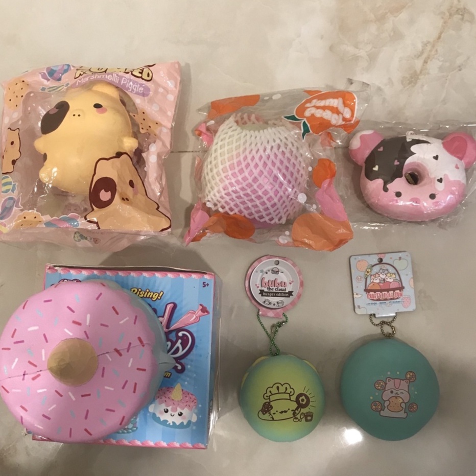 FLASH SALE SQUISHY licensed preloved jumbo squishy, creamiicandy, punimaru, silly squishies, poli, m