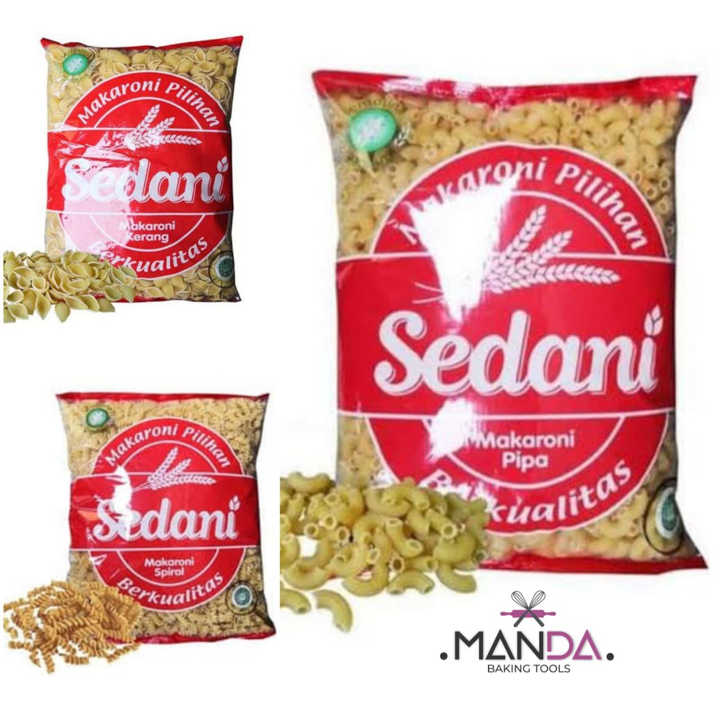 

Makaroni Sedani Spiral, Pipa, Kerang 1 kg