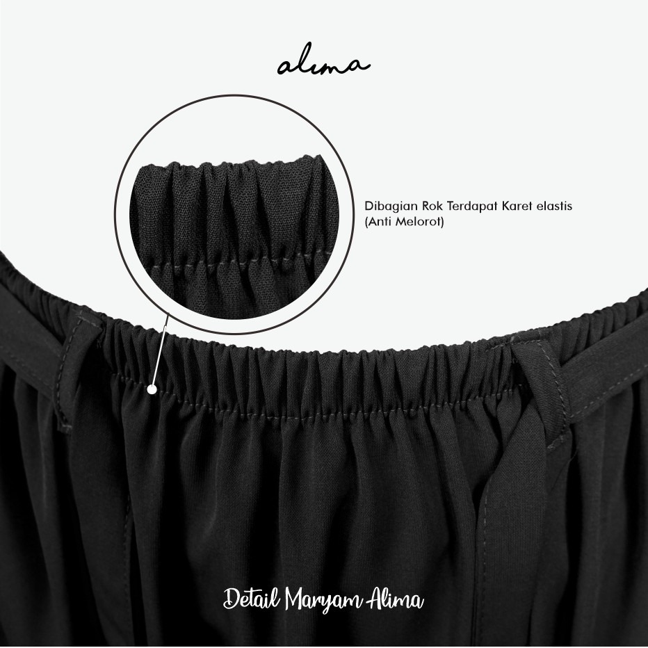 French Khimar Wolfis Premium Maryam Free Niqab Karet by Alima Indonesia