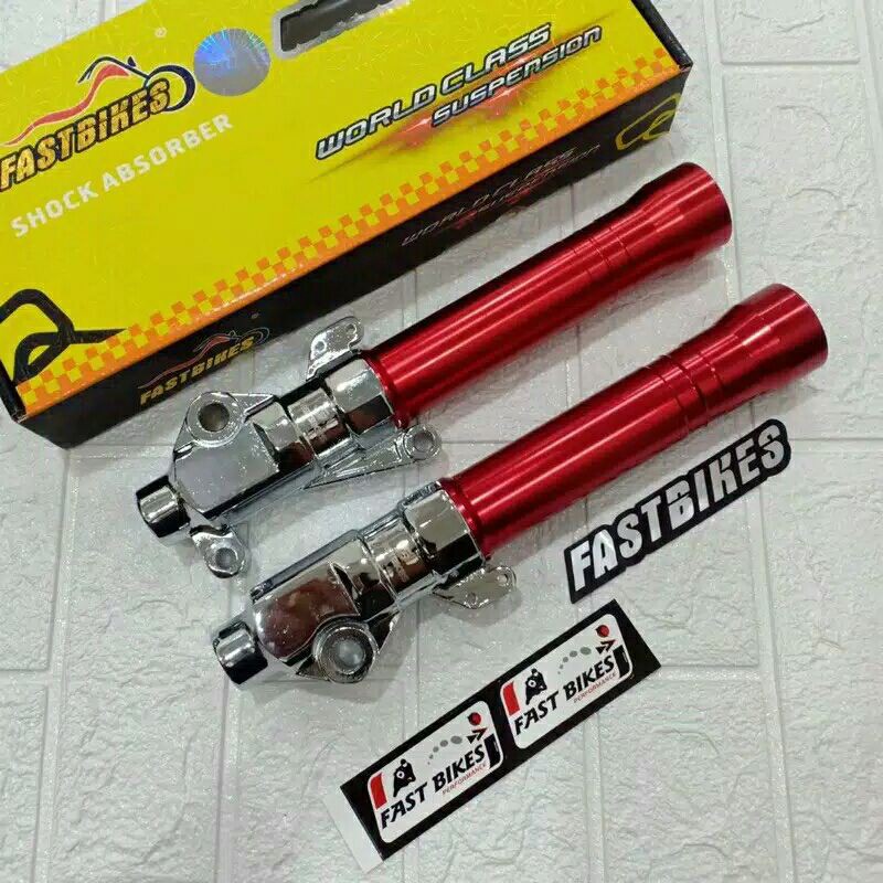 Tabung shock Depan Variasi Chrome Motor Honda Vario_Beat_Scoopy/Bottom Shock Depan Fastbikes