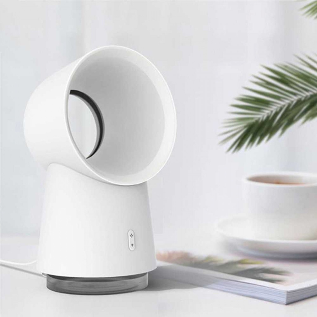 Kipas Bladeless Fan Humidifier Mist LED