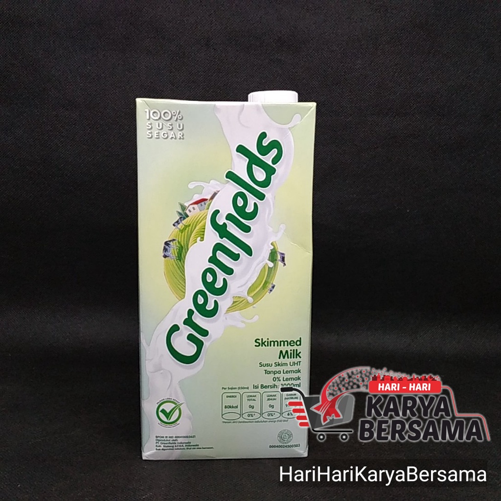 

SUSU CAIR GREEN FIELDS GREENFIELDS SKIMMED MILK UHT 950ML