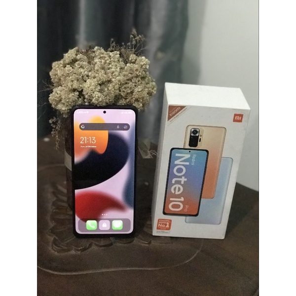 xiaomi redmi note 10 pro 8/128 gb second fullset garansi resm superi mulus grade A