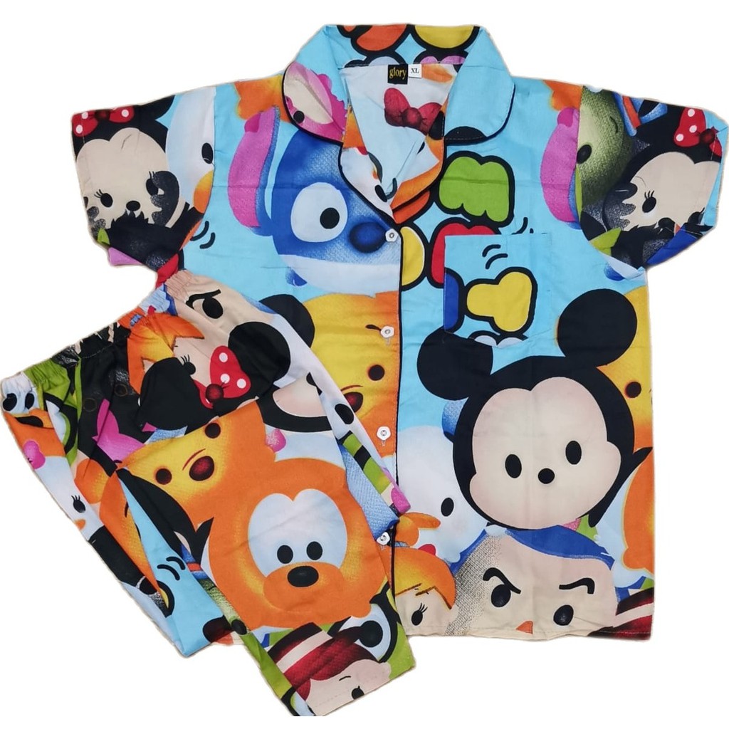 Piyama Anak Anak / Baju Tidur Anak Anak Motif Kartun Terbaru