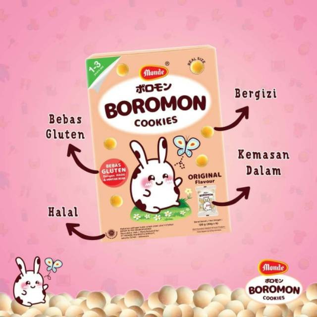 Monde Boromon Cookies 120g - Camilan Balita Sehat