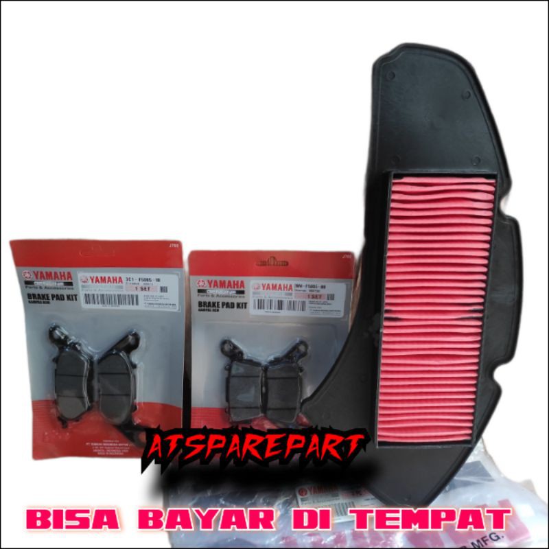 PROMO FLASH SALE ATS Paket service NMAX FILTER UDARA. KAMPAS REM DEPAN BELAKANG 2DP