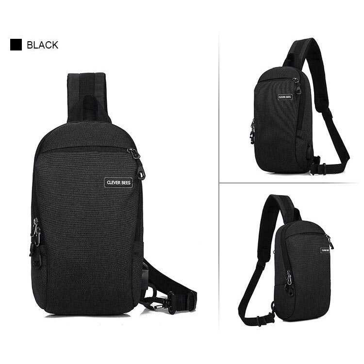 Terbaru CLEVER BEES Tas Selempang Multifunctional Fashion Chest Bag - L68