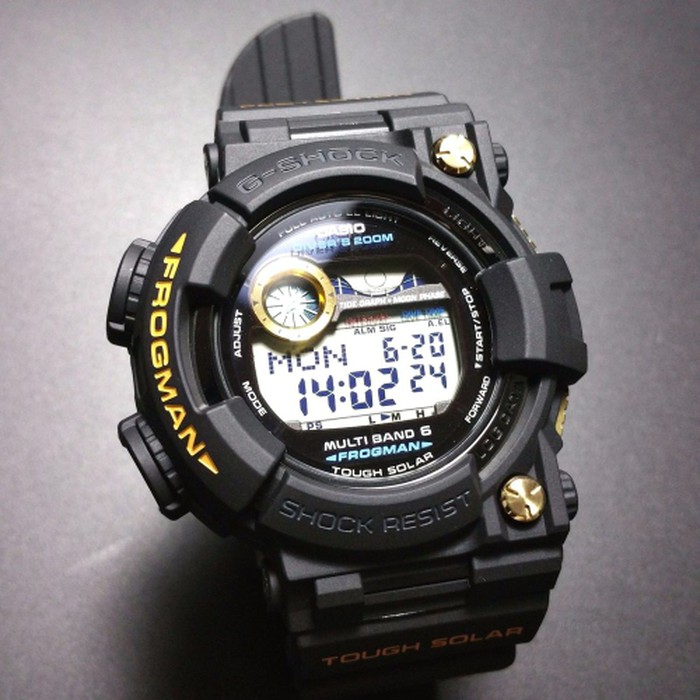 JAM TANGAN PRIA CASIO G-SHOCK GWF 1000 FROGMAN BLACK GOLD ORIGINAL BM