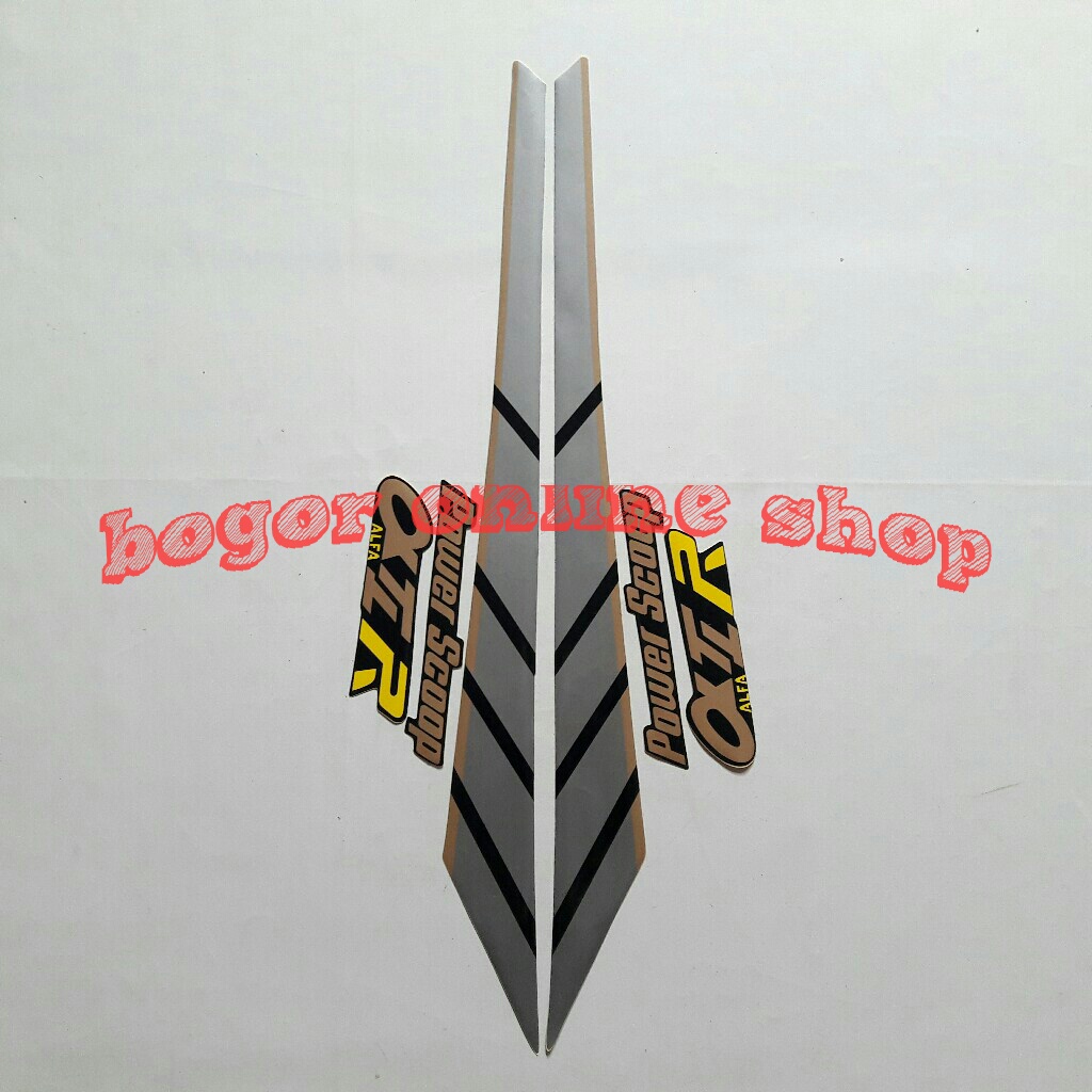 Stiker striping sticker motor yamaha Alfa 1990 Silver