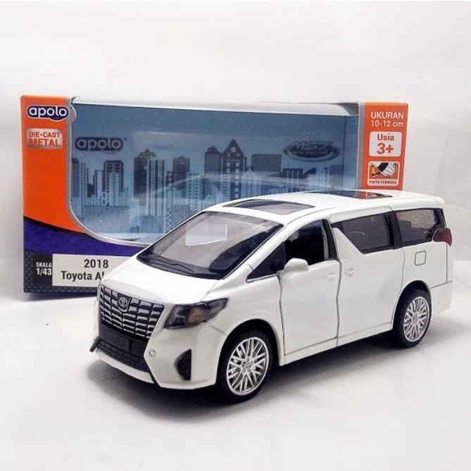 Apolo msz diecast Toyota Alphard putih
