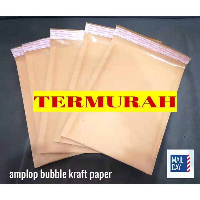 

Promo Amplop Bubble wrap Envelope Padded Kraft paper FOLIO (uk 21*35 cm) KP3 Berkualitas