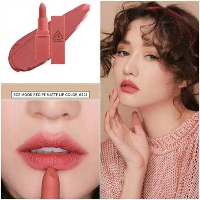 3ce Mood Recipe Matte Lip Color 221 Mellow Flower Sb Shopee Indonesia