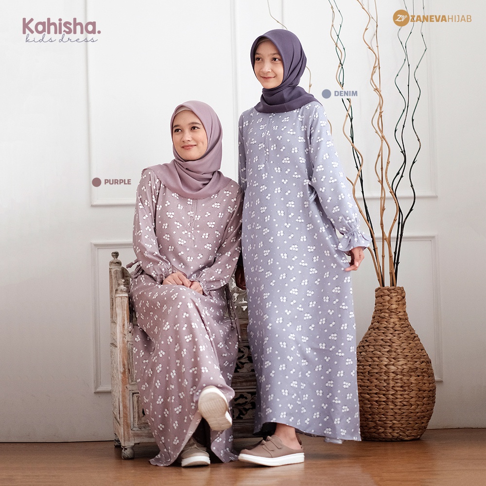 KAHISHA DRESS ANAK l MOTIF BUNGA CANTIK l KIDS WEAR l ZANEVA KIDS