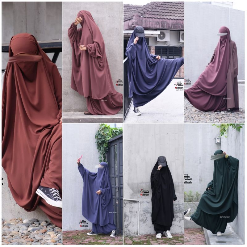 SIRWAL AKHWAT & FRENCH KHIMAR  ABAYA MALIKAH