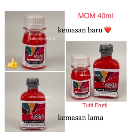 

PROMO Perisa/essence MOM 40ml rasa TUTTI FRUTTI untuk ES / Minuman / KUE dan PUDDING