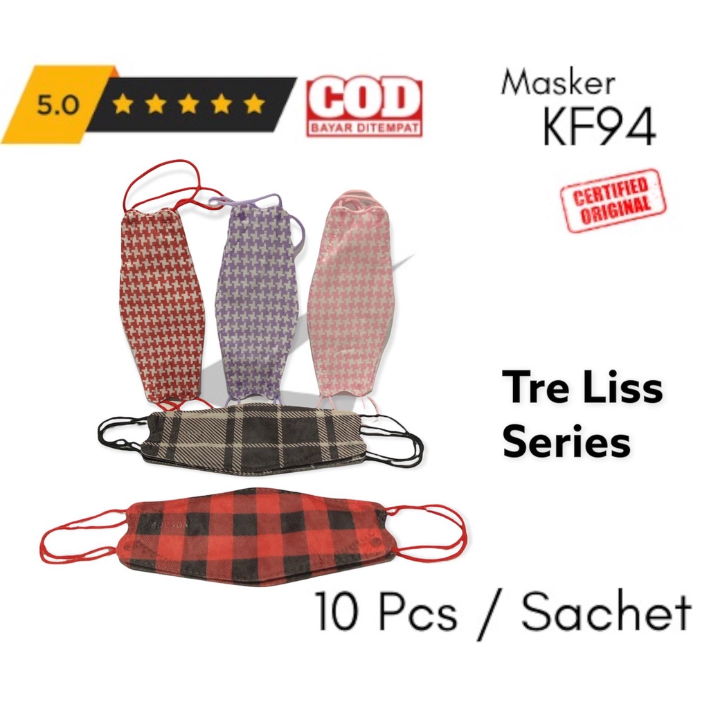 Jual Isi Pcs Mouson Masker Dewasa Kf Tre Liss Trelis Treliss