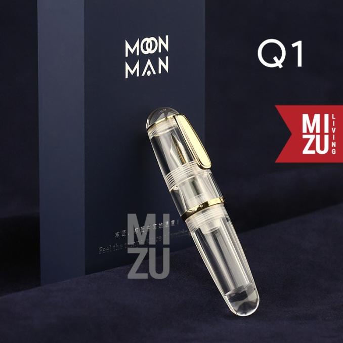 

MOONMAN Q1 Eyedropper Fountain Pen High Capacity Stainless Steel Nib - CLEAR, EF ---Terbaru---
