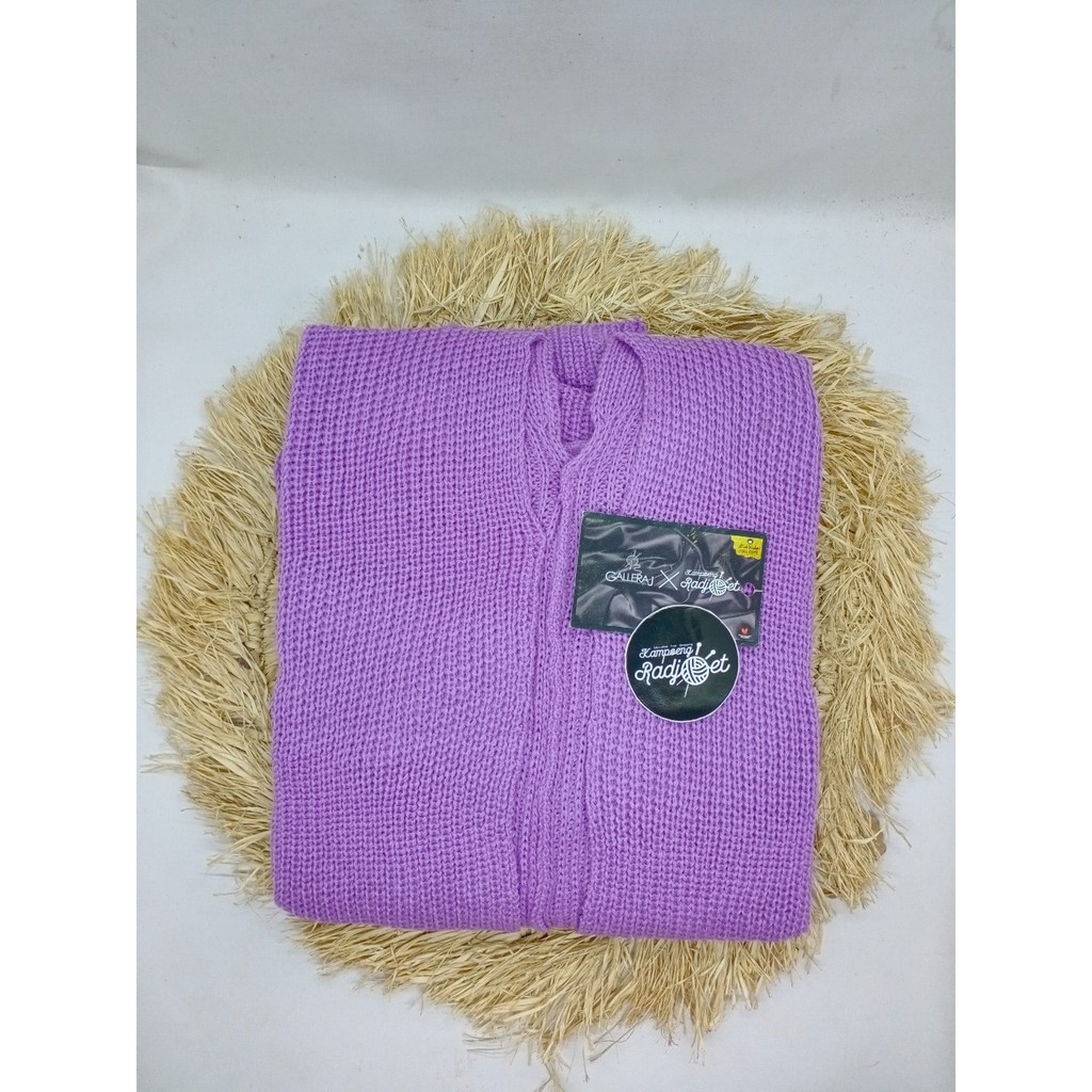 Cardigan Rajut Oversize Lavella premium 7 gauge by Galleraj-Lilak