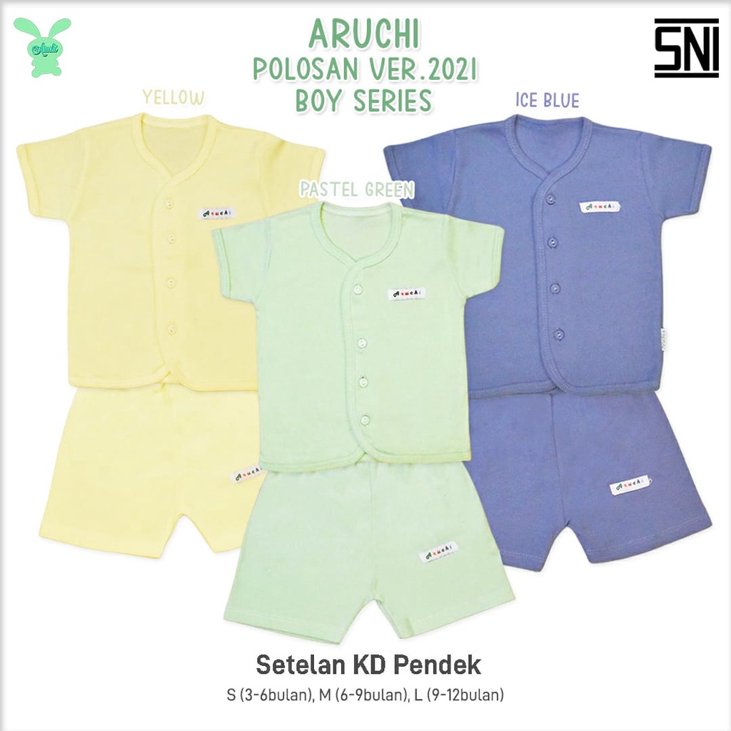 Aruchi Setelan Pendek Kancing Depan Isi 1pcs