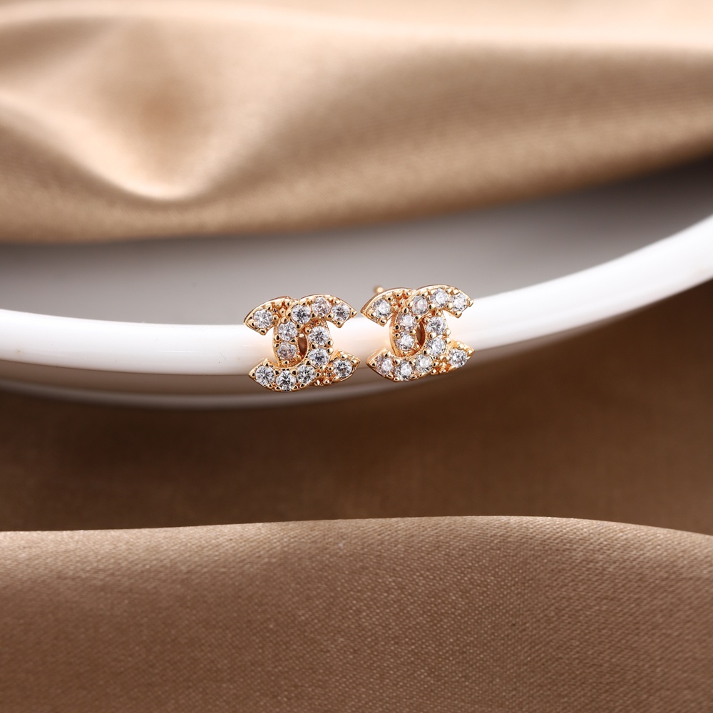 ✨Anting-anting wanita rose gold dengan berlian fashion perhiasan fashion D264