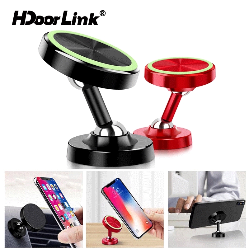 hdoorlink luminous car phone holder two way adjust magnetic holders 360 degree magnet phone stand