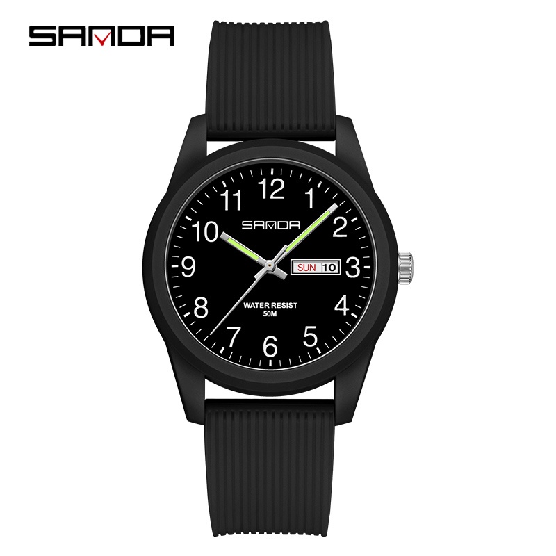 SANDA 6091 Jam Tangan Pria Wanita Analog Sport Tali Rubber Luminous WATCHKITE WKOS