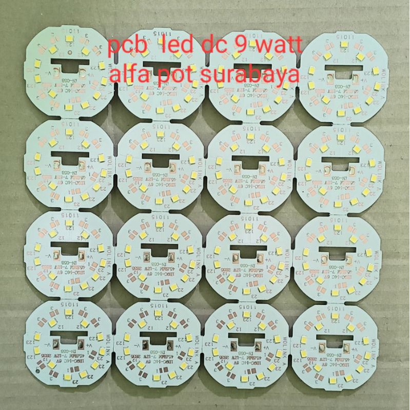 pcb modul Lampu Led DC 9 Watt putih / biji