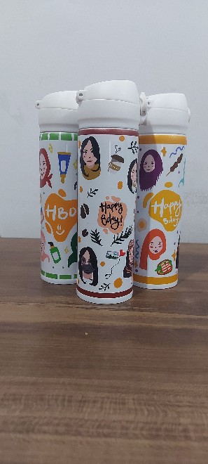 Tumbler Custom Botol Minum Termos Stainless 500ml - Tumbler Print Uv