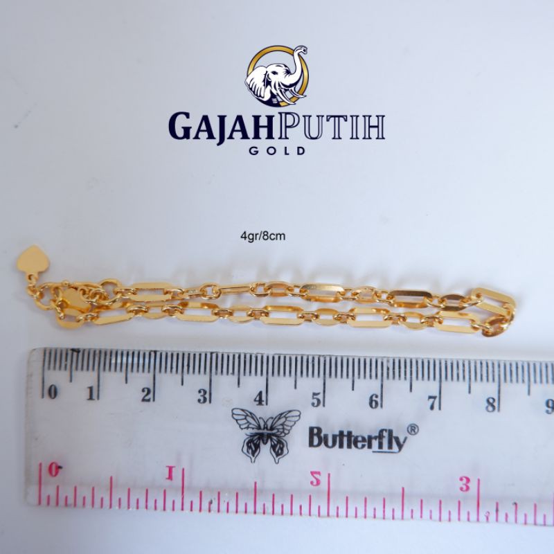 4gr Gelang Model Italy Kotak Emas Asli kodeO24080