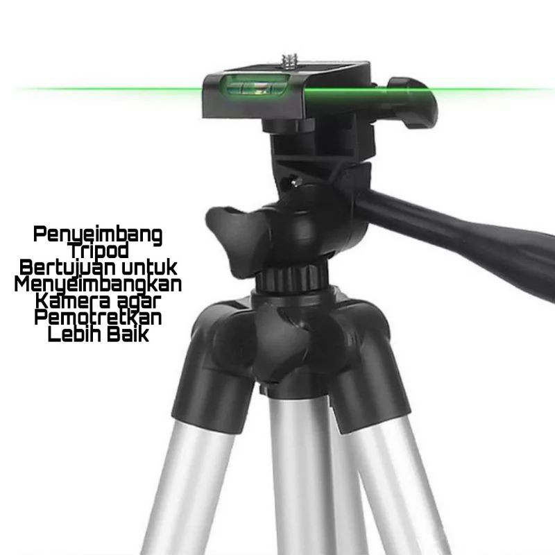 Weifeng Tripod Hp 3110/3120 Full Black 1 Meter Free Holder U +Tas - Stand Handphone Portable-1