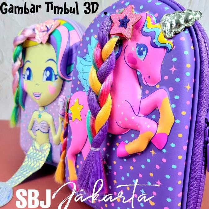 

Tempat Pencil Anak Tempat Pensil Kotak Pensil Seperti Smiggle 3D Eva Mermaid Dolly Wishes