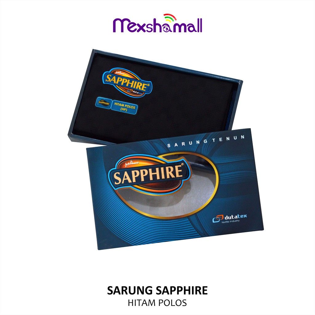 Sarung Hitam Polos Hitam Tumpal Duatex Sapphire Original Pakaian Muslim Pria Grosir Dan Ecer