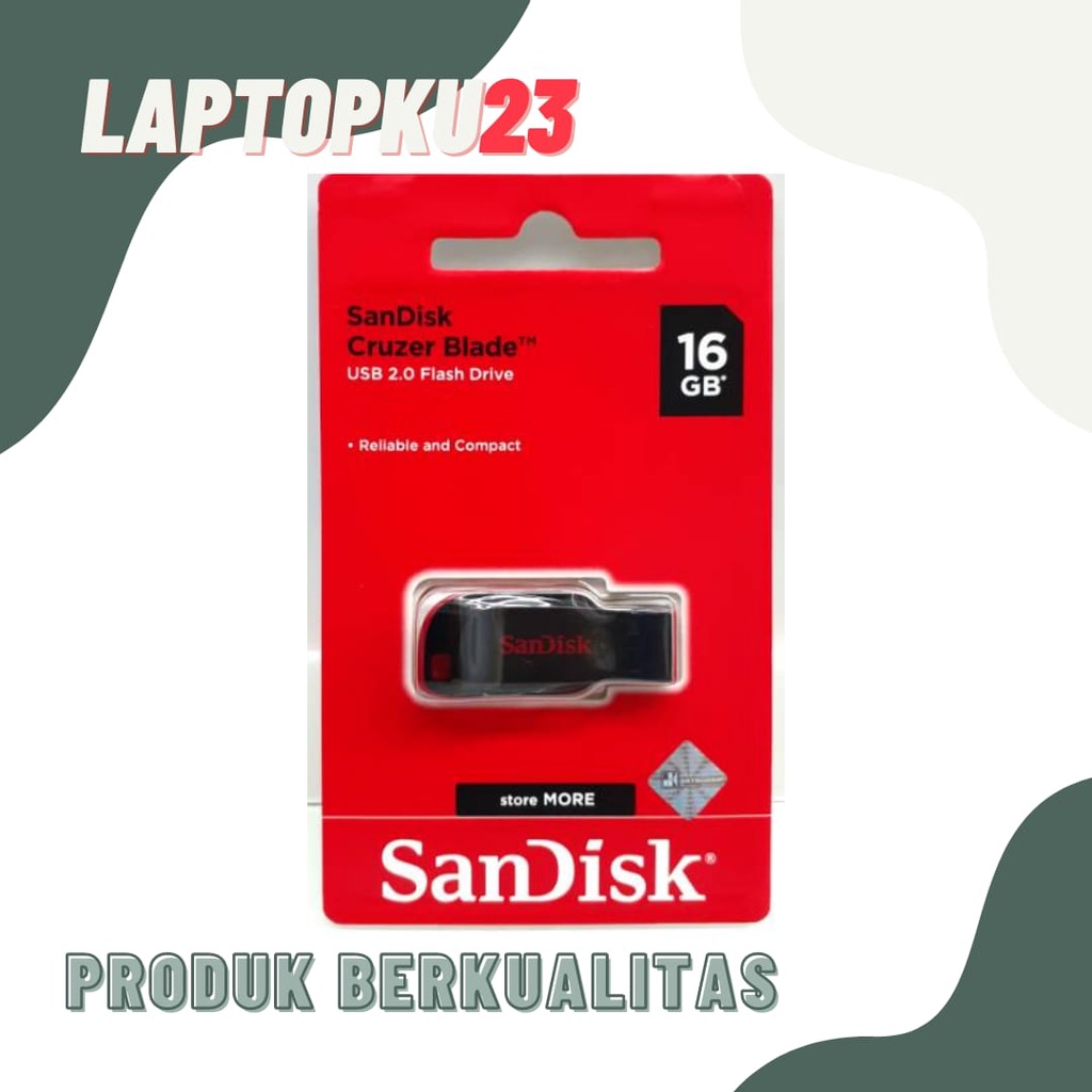 Sandisk USB Flashdisk 16GB Cruzer Blade Flash Disk Flasdisk