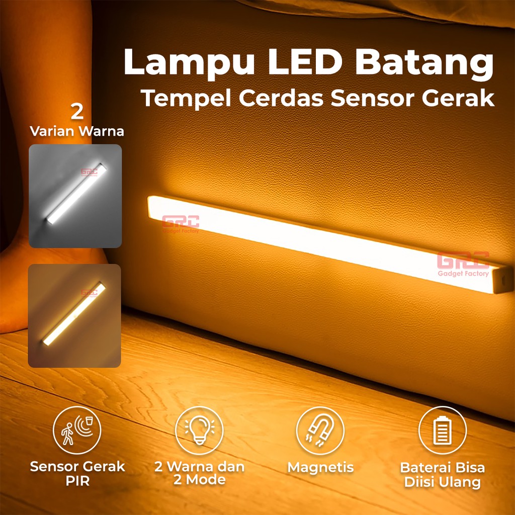 Lampu Baca Tempel Magnetic LED Sensor Gerak Lampu Dinding Lampu Baca Tempel Magnetic LED Sensor Gerak Lampu Dinding