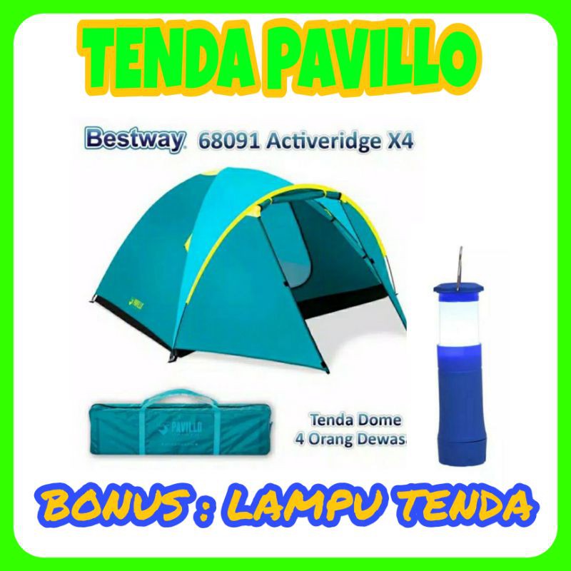 Tenda Camping Tenda Kemping 4 orang 4P Tenda Bestway Pavillo Montana BONUS Lampu Tenda