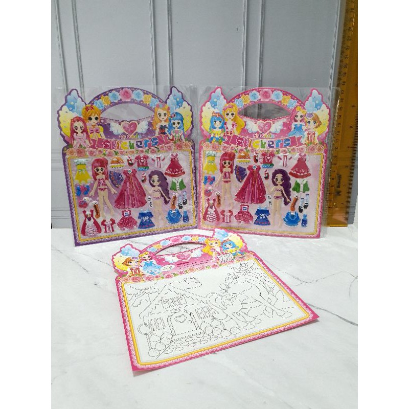 sticker gambar karakter/sticker anak/sticker girl/STIKER KOTAK KECIL-5