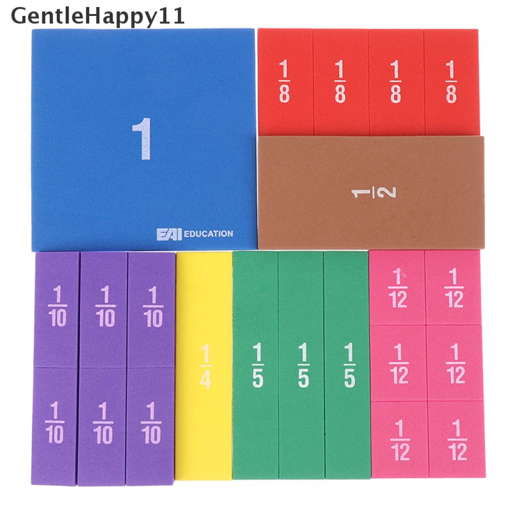 Gentlehappy 1Set Pelangi Pecahan Ubin Mainan Edukasi Belajar Anak Matematika Mainan Bayi