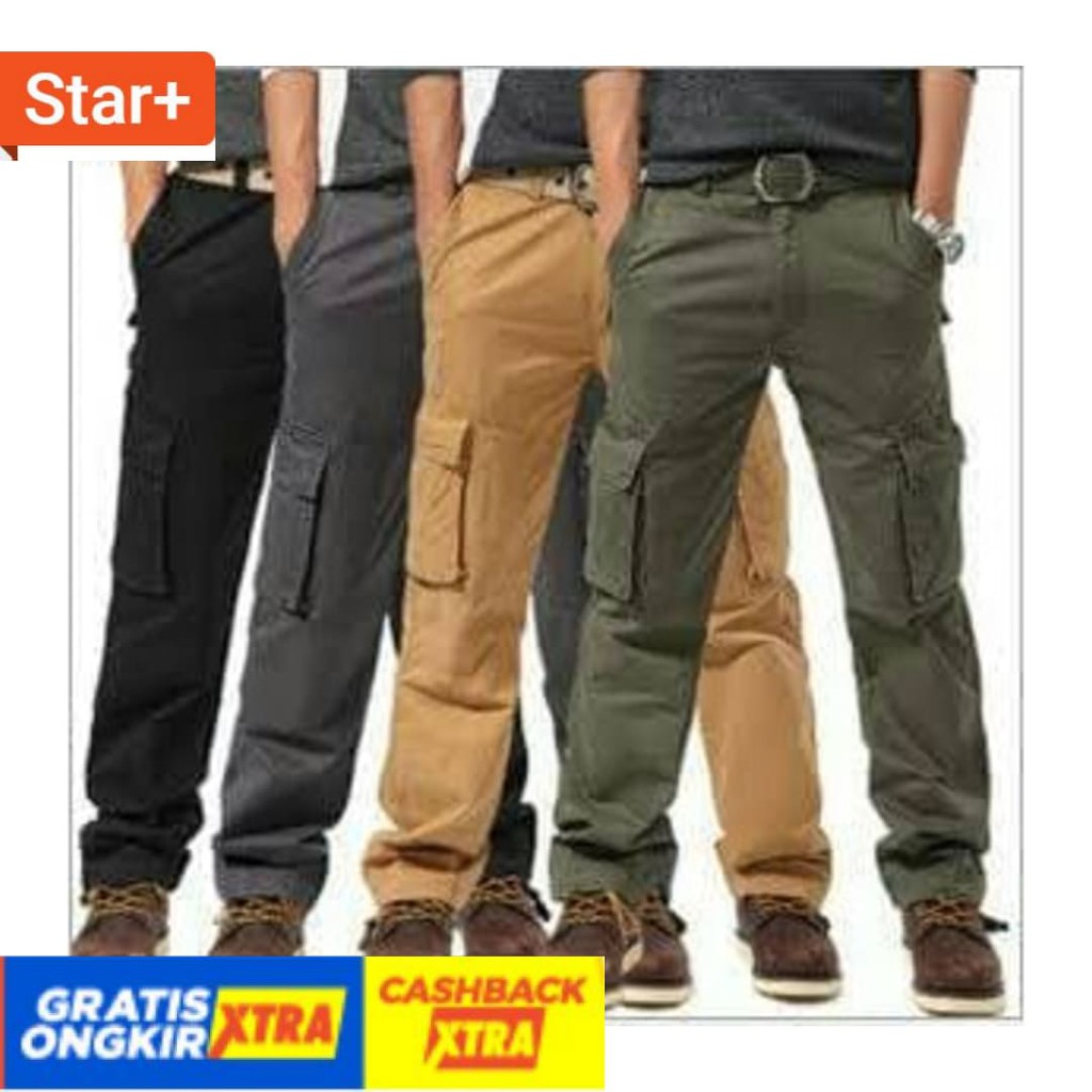 KATOK MURAH COWOK PRIA LAKI DEWASA ANAK REMAJA KECIL BESAR / Celana Kargo Panjang Pria Kempol PDL