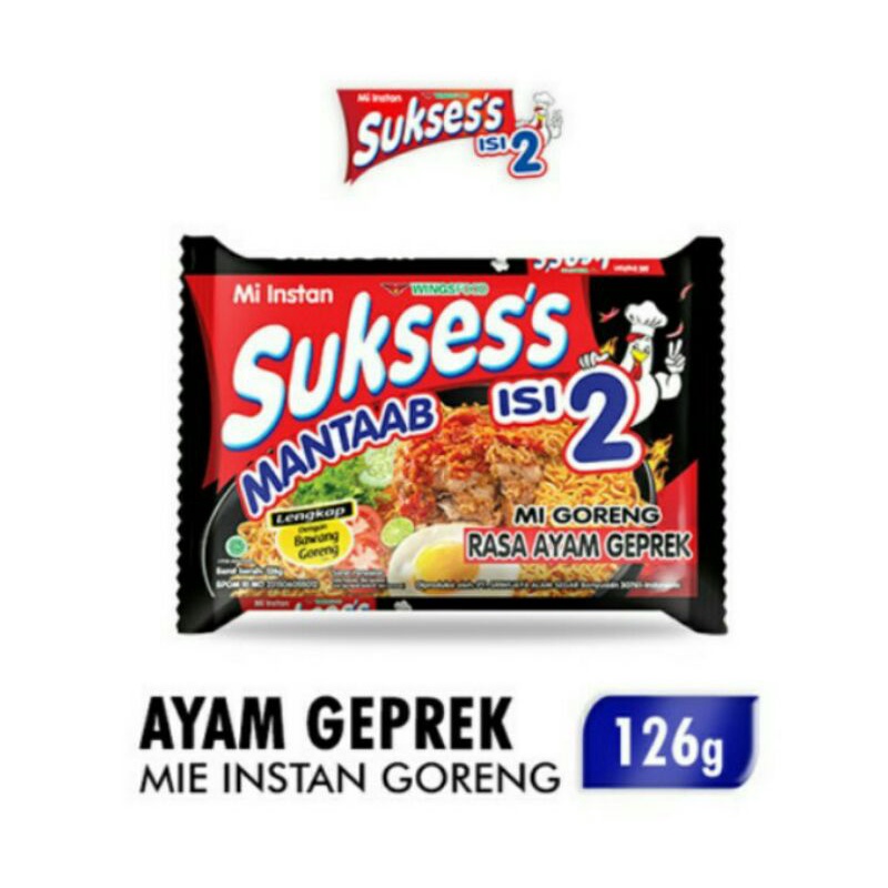 

Mi Sukses's isi 2 rasa ayam geprek