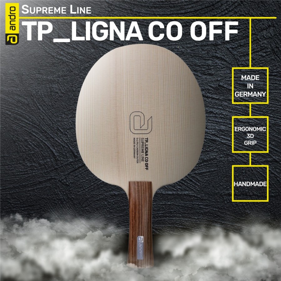 Kayu Bat Tenis Meja Andro Ligna CO OFF Carbon Germany