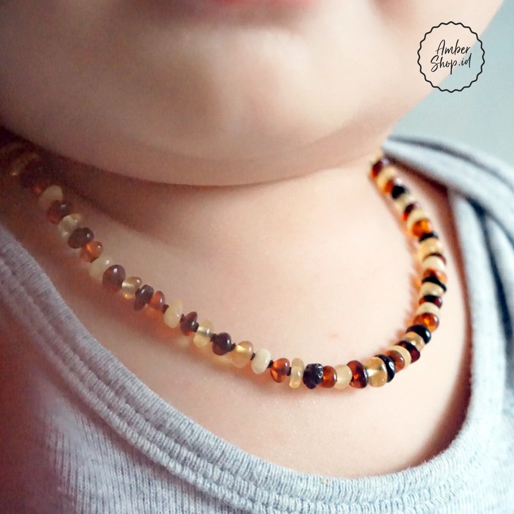 Amber Shop - Kalung amber &amp; Gelang amber pereda nyeri tumbuh gigi bayi (mini beads series)