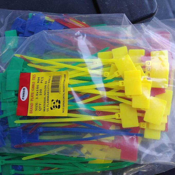 

Open Ds] Cable Tie Marker Kabel Ties Name Tag 4 Warna (3.0 X 100 Mm) - Biru