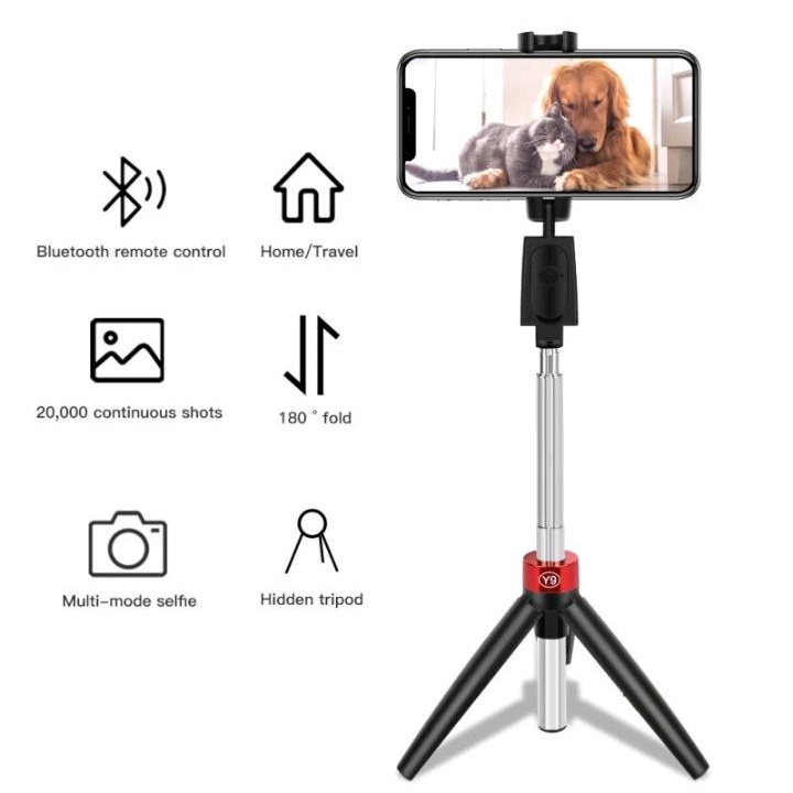 TRIPOD BLUETOOTH SELFIECOM Y9 TONGSIS