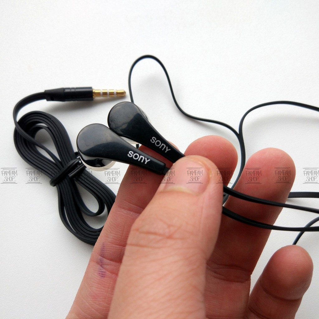 Headset Earphone Handsfree SONY HITAM ORIGINAL CHINA Xperia Z1 Z2 Z3 Z4 Z5 XA M4 C C2 C3 C4 C5 Mini